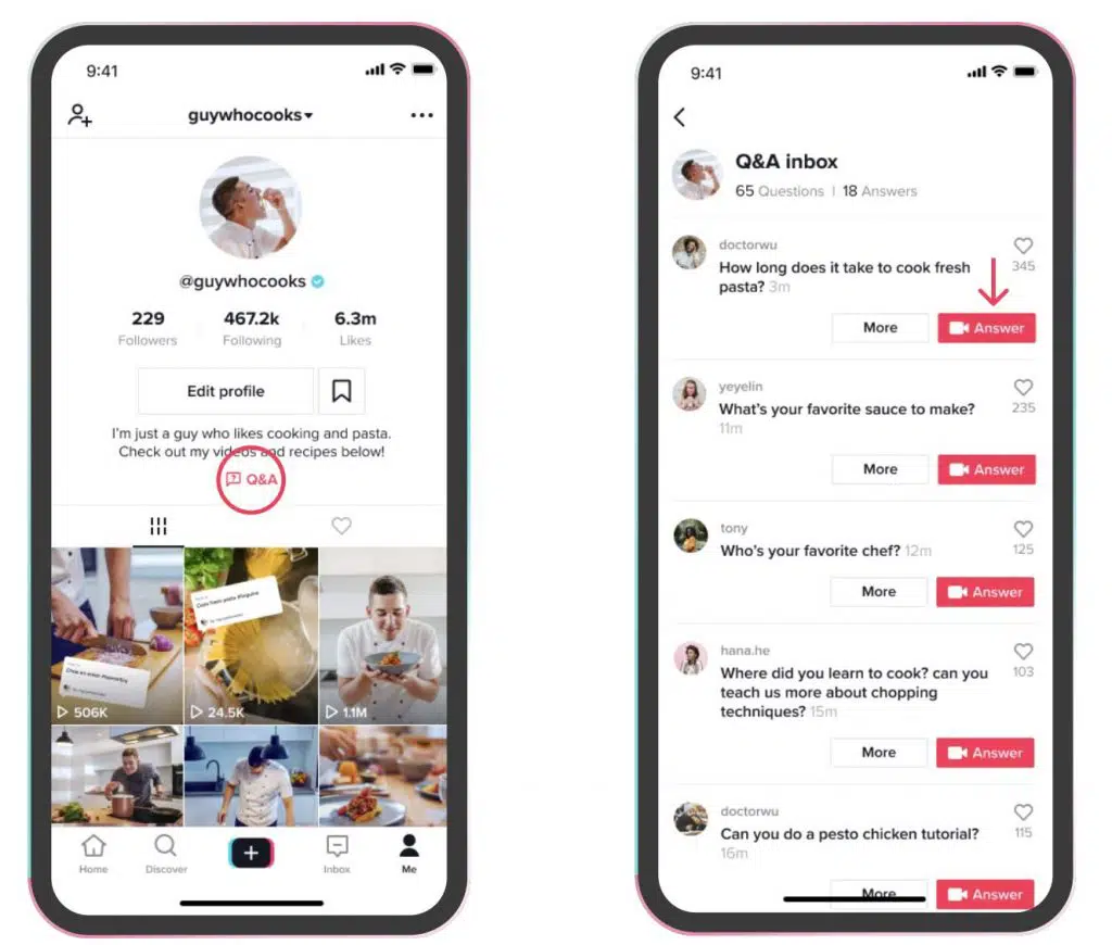 tiktok Q&A feature