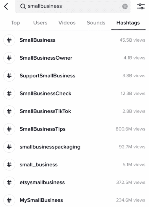 trending hashtag for small bussiness