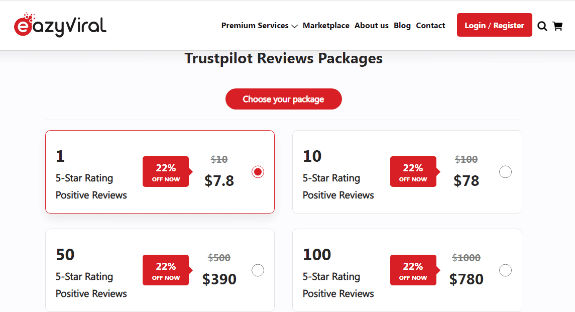 EazyViral is a trustworthy site to buy Trustpilot reviews